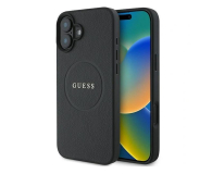 Etui / obudowa na smartfona Guess Grained Ring do iPhone 16 Plus czarny